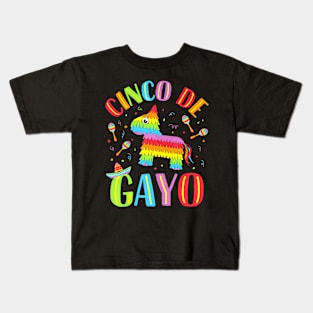 Cinco De Gayo Cinco De Mayo Gay Pride LGBT Kids T-Shirt